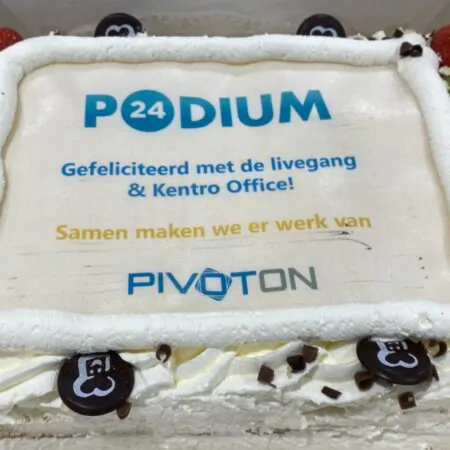 Taart livegang Podium24